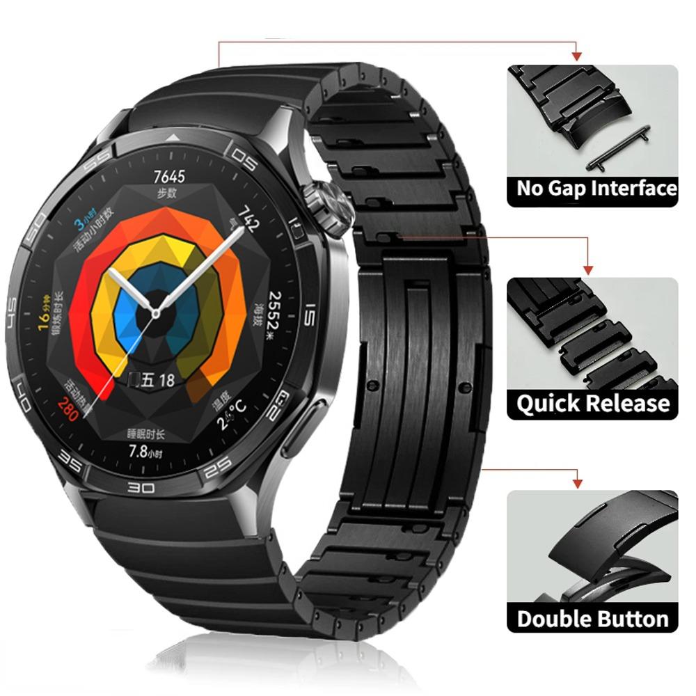 Metal No-Gap Strap for Huawei Watch GT5 46MM Quick Release Bracelet Watchband for Huawei Watch GT5/GT4 46mm Business Wristband
