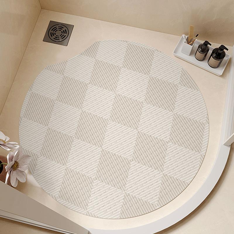 Round Suction Cup Floor Mat Bathroom Anti-slip Foot Mat Simple Bathroom Shower Room Waterproof and Fall-proof Special Mat