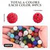 240pcs 24 Colors Rhinestone Beads for Crafts, Sparkle Round Clay Beads Crystal Disco Ball Clay Rhinestone Beads for DIY Jewelry Making Bracelet