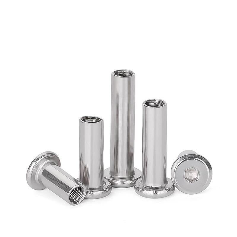 304 Stainless Steel Beveled Flat Head Inner Hex Hexagon Locking Clamp Screw Knock-in Set M2-M10