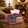 1pc Nordic Traditional Winter Tissue Box | Multi-Functional Christmas Napkin Box, Suitable for Home, Christmas Car Decoration Polar Bear Snowflake Com