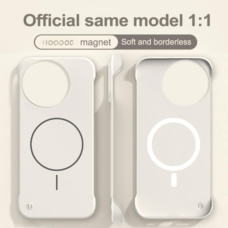 For Magsafe Bezel-less Phone Case for Realme GT 8 Pro Ultra Thin Frameless Hard PC Magnetic Cover for Realme GT8 GT 8 Funda