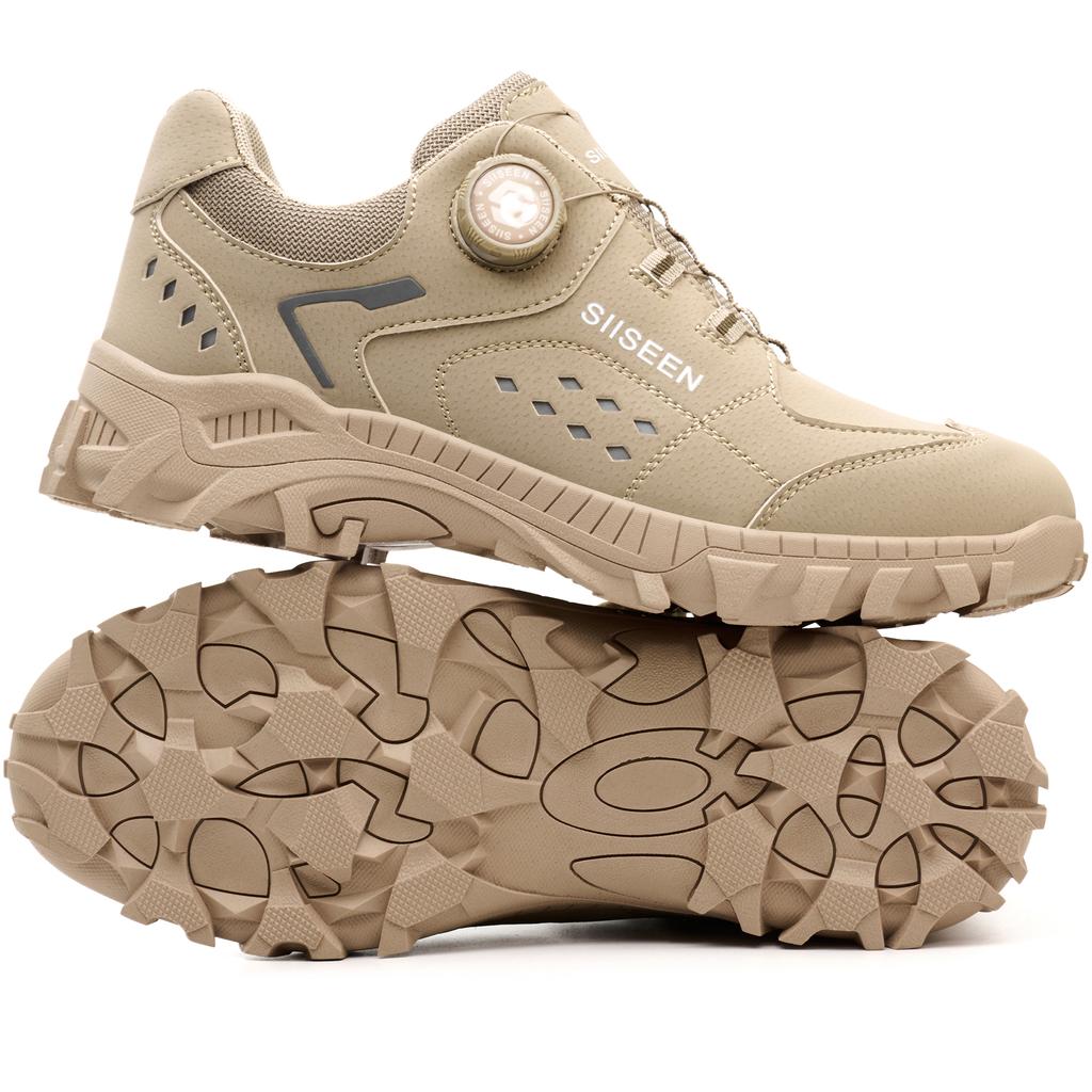 Men's Steel Head Safety Shoes Puncture And Smash Resistant Lightweight Sole Breathable Upper for Outdoor Workshop Work Shoes