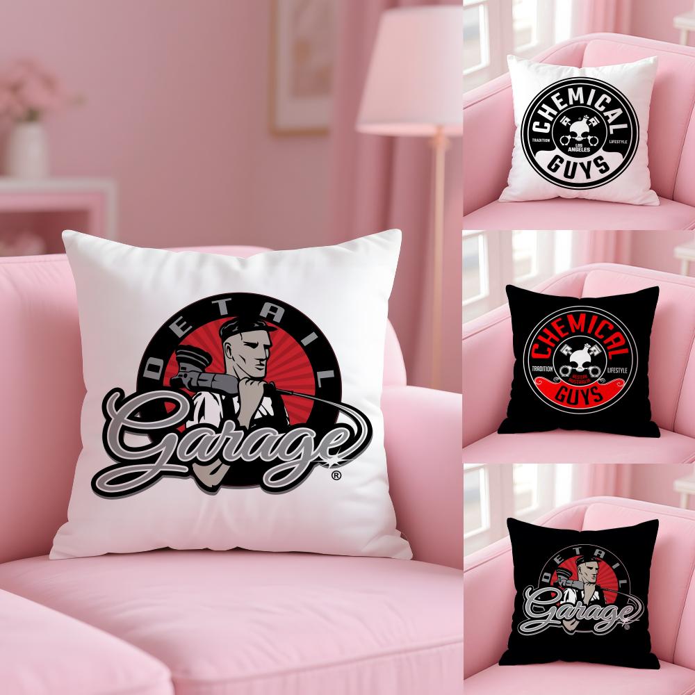 Chemical Guys Detail Garage Cushion Cover Plush Fabric Soft Double-Sided Printed Invisible Zipper Sofa Pillow Case Home Decor