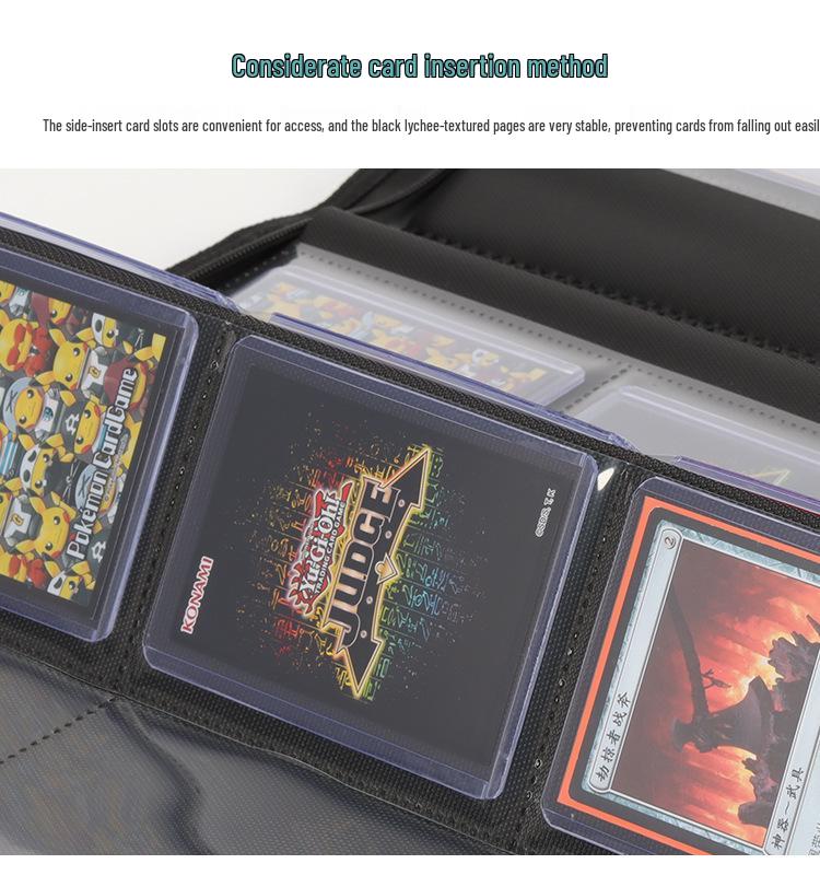 252-Card Large Capacity Hard Album: 9-Pocket Toploader Transparent Pokemon Card Storage.