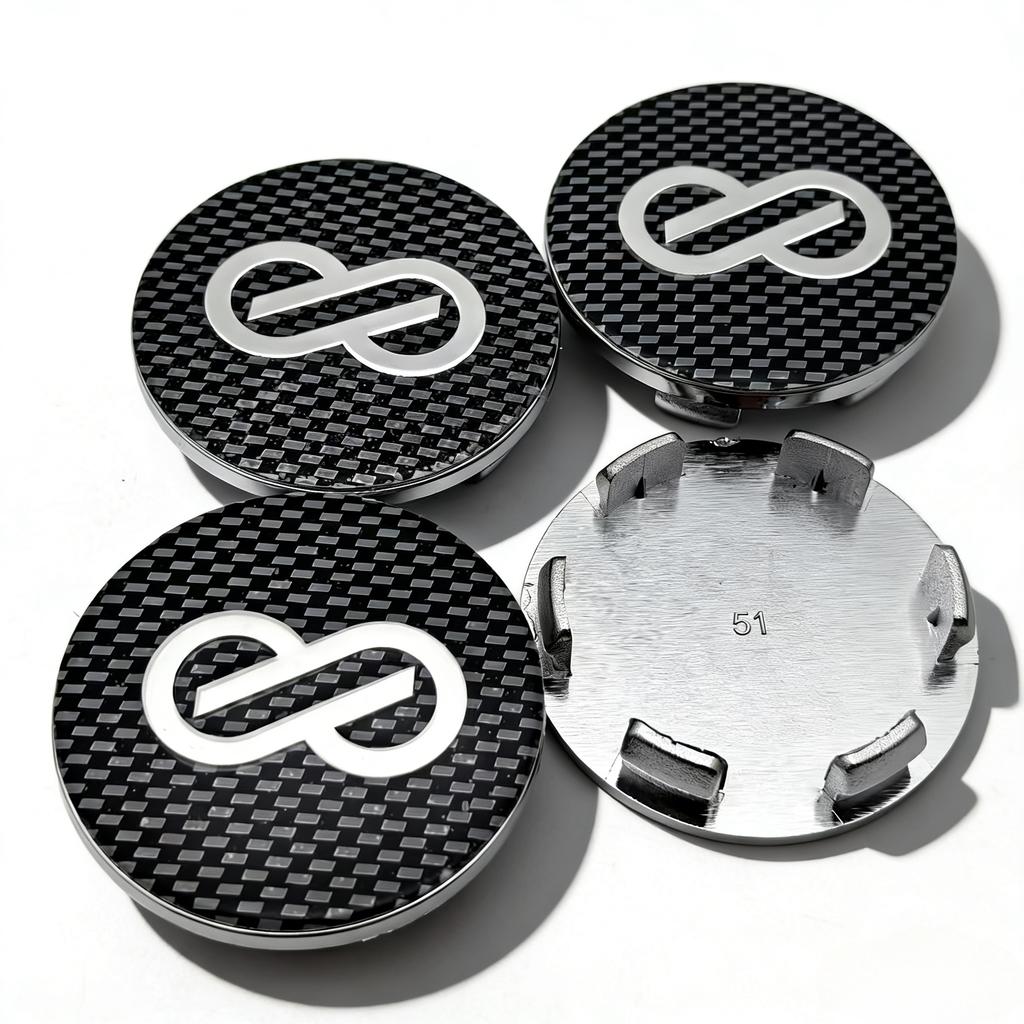 4pcs ENKEI Racing Logo Badge Emblem Car Wheel Center Caps 51MM Clips 46MM Wheels Hub Cap Rim Hubcaps Dust Cover Car Accessories
