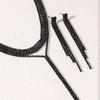 European Exaggerated Rhinestone Tassel Collar Necklace