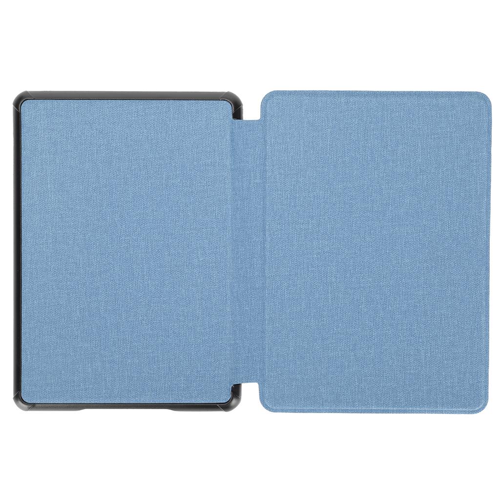 EBook Faux Leather Cover Lightweight Cloth Pattern Protective Case for Kindle 658 2019(Light Blue )