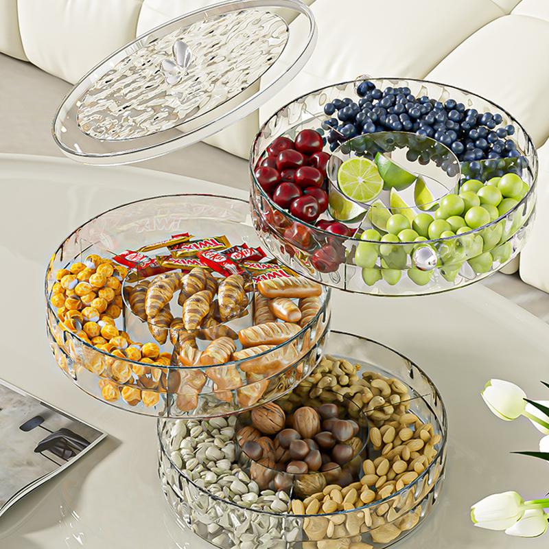 Products Household Fruit Box, Living Room Coffee Table, Dry Fruit Tray, Candy Box, Nut Snack Storage Box, Peanut and Melon Seed Tray