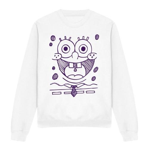 SpongeBob SquarePants Unisex Adult Grin Felt Pen Sweatshirt