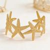 Bohemian Starfish Flower Open Cuff Bracelet for Women – Ocean Beach Style