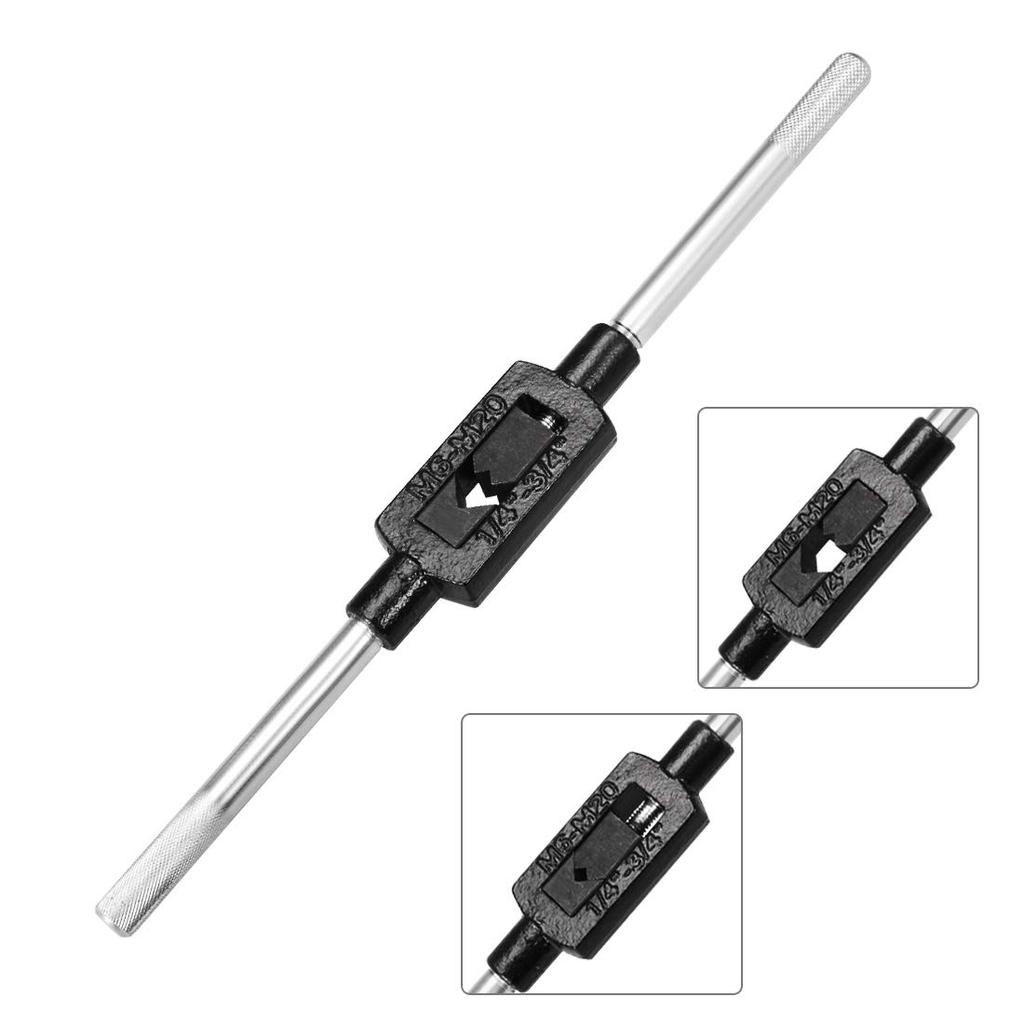 uxcell Adjustable Tap Wrench Handle for Metric Tap Reamer Tapping Wrench Tool M6-M20 (UNC/UNF) Taps,