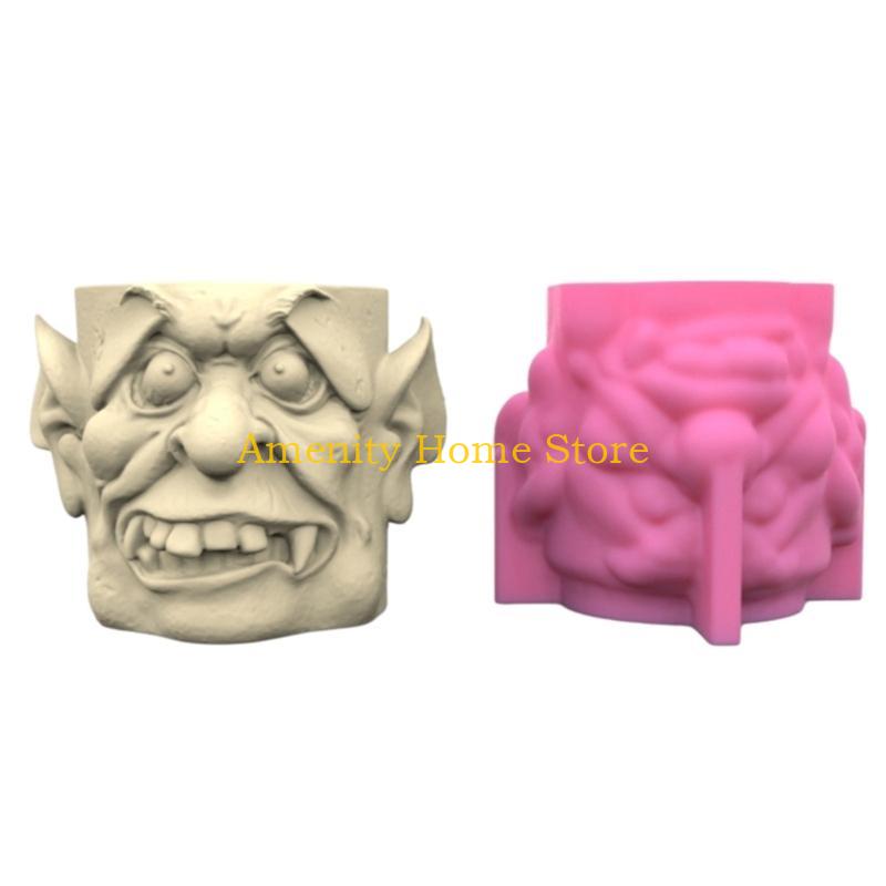 

F26C Flower Pots Silicone Mold DIY Plaster Concrete Resin Mold Cement Flowerpot Molds