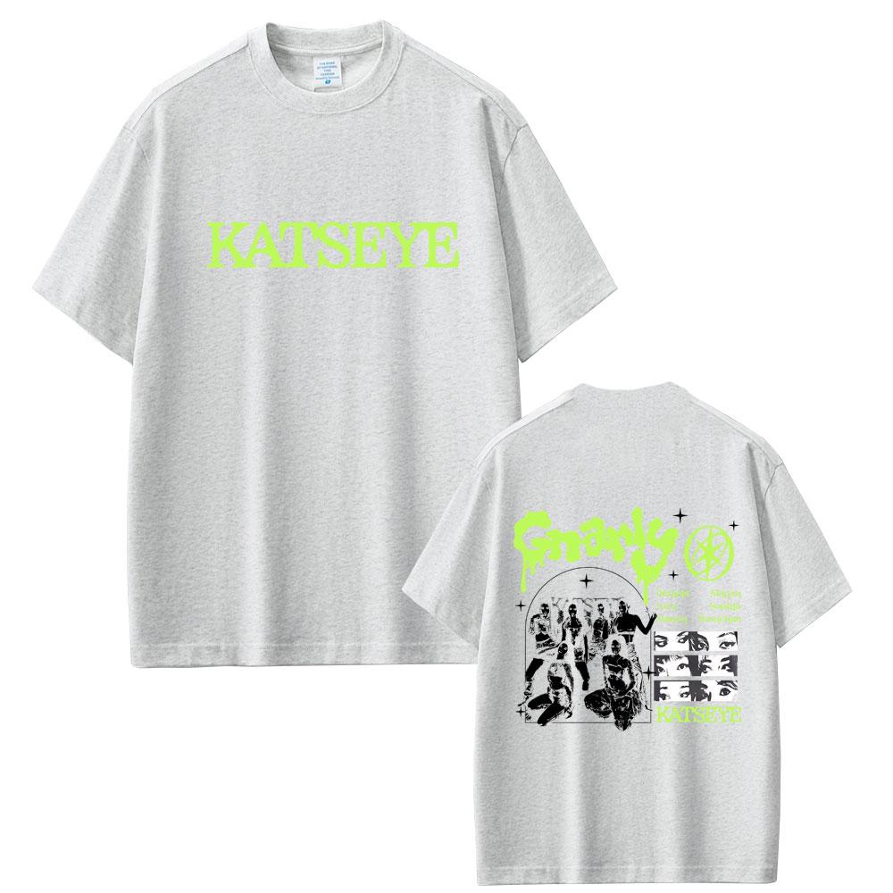 Korean Girl Group KATSEYE Gnarly Pattern Tshirt for Men  Women Casual Soft Cotton Tshirt Fashionable Retro Oversized Tshirt
