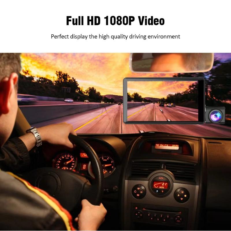 Three Recording High-definition Night Vision 3-channel Reversing Camera Integrated Car Driving Recorder