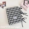 Sweet Bowknot Plush Photo Album Cute Plaid Design Kpop Photocard Binder for Girls 80 Pockets Photocard Book Wholesales 2025 New