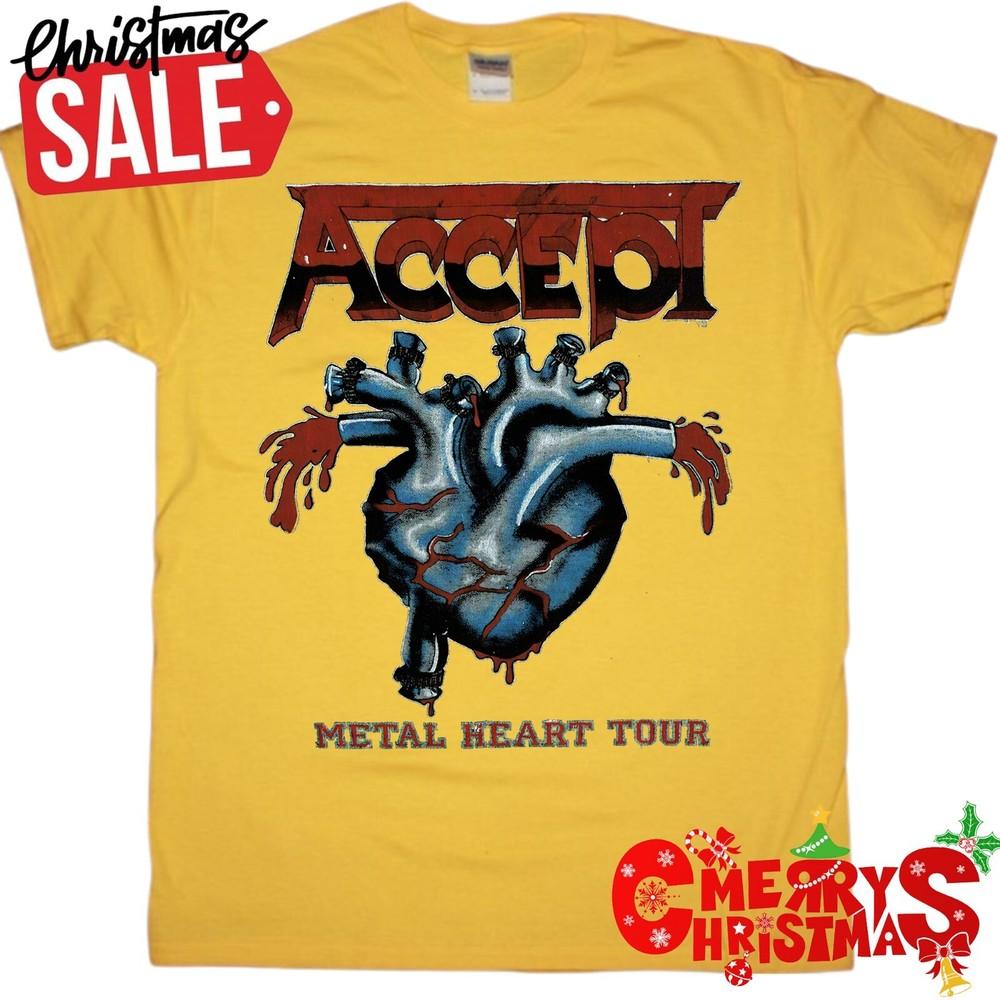 Hot ACCEPT band Metal Heart Tour Classic Unisex S235XL Shirt 2D1880 Unisex T-Shirt XXXXL