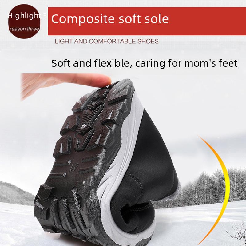 2024 Winter Unisex Old Beijing Cotton Snow Boots with Warm Velvet Lining for Adults