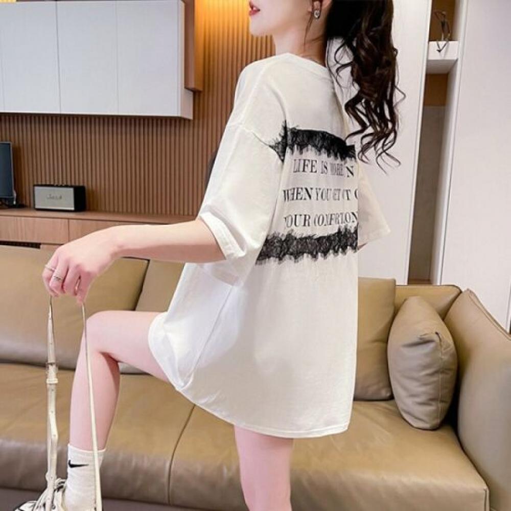 Navava Women Lovely HearT PrinTing Loose FiT T shirT nT2437