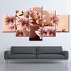 Canvas Painting HD Pink magnolia flowers 5 Pieces Wall Art Painting Modular Wallpapers Poster Print for living room Home Decor