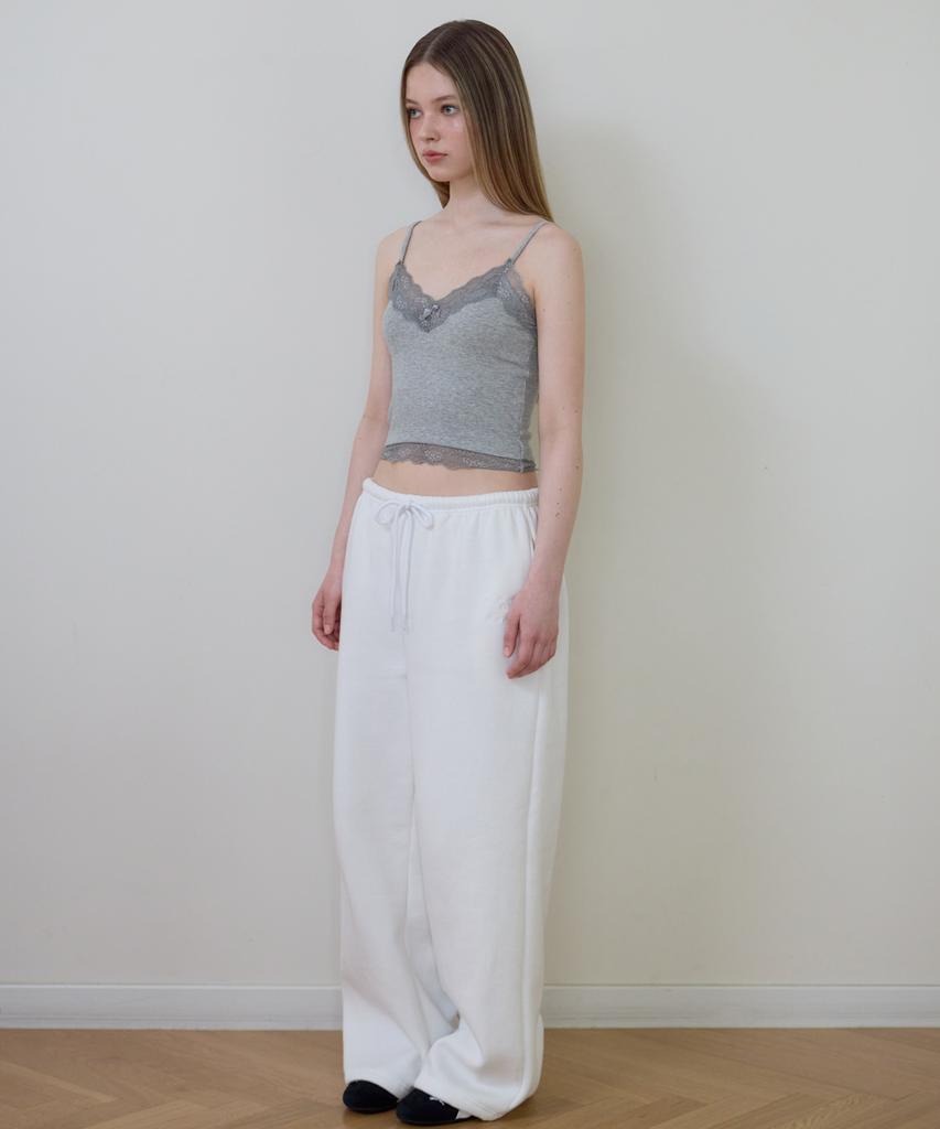 ROSEFRANTZ Lace Trim Sleeveless [Gray]