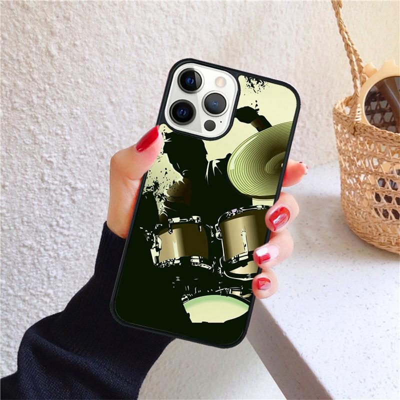 Drum Drummer Phone Case for iPhone 17 Air 16 15 14 12 13 PLUS 11 PRO MAX Back Cover Fundas Shell
