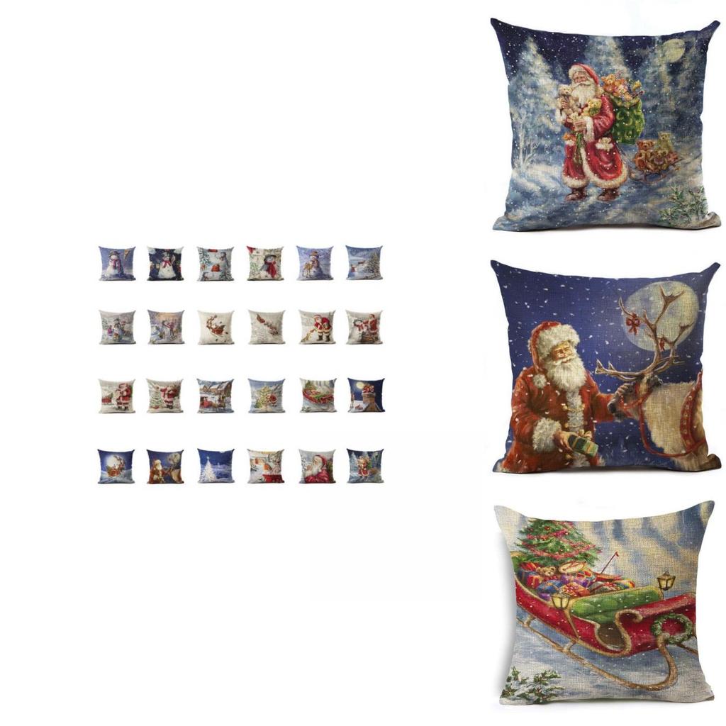 Premium Quality 17.7" Merry Christmas Cushion Cover With Timeless Holiday Design