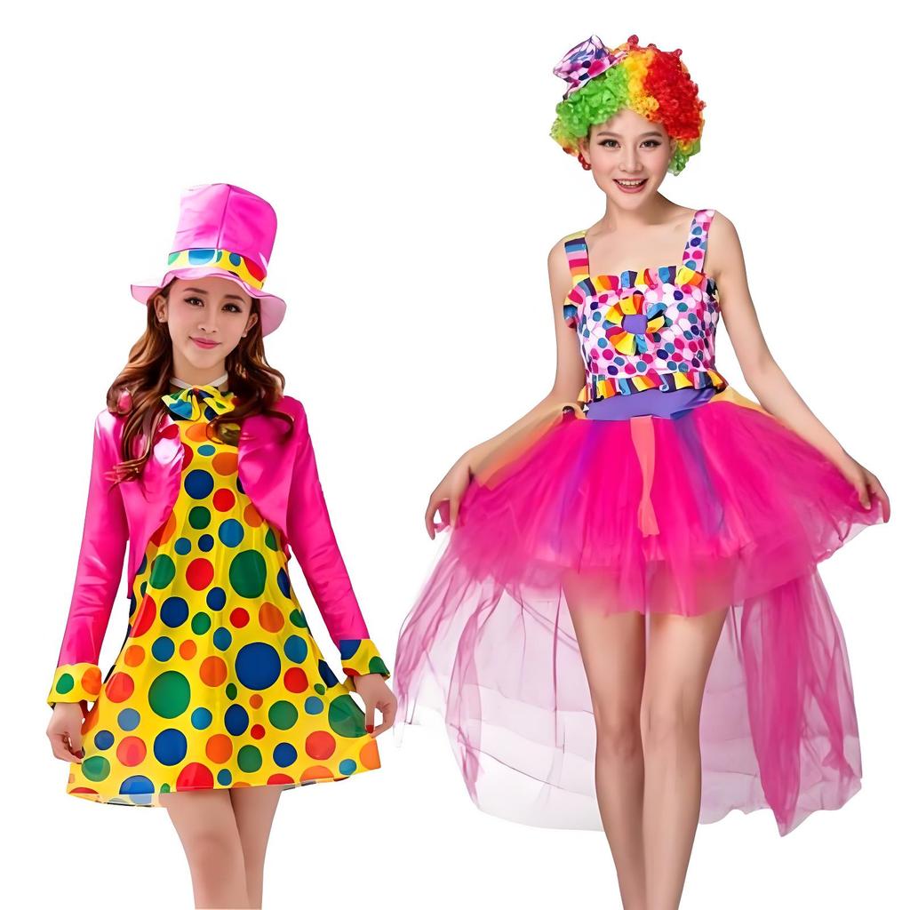Clown Cosplay Costume For Adults With Polyester Fabric Perfect For Themed Parties And Performances