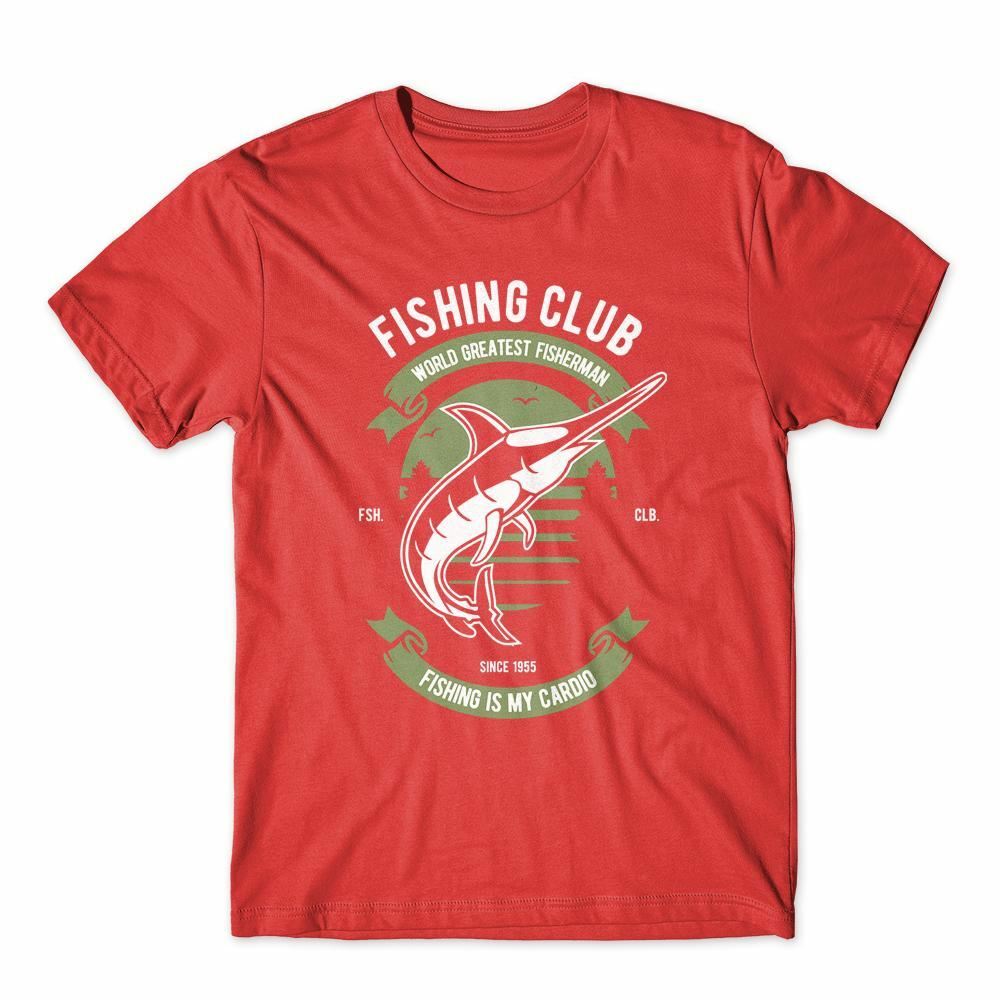 Fishing Club T-Shirt 100% Cotton Premium Tee NEW