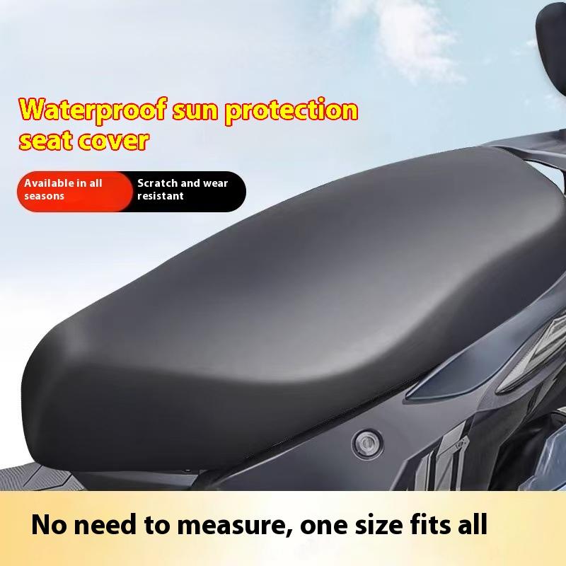 Motorcycle Seat Pu Leather Cover Waterproof Dustproof Sunscreen Motorbike Scooter Cushion Seat Cover Protector Cover Accessories