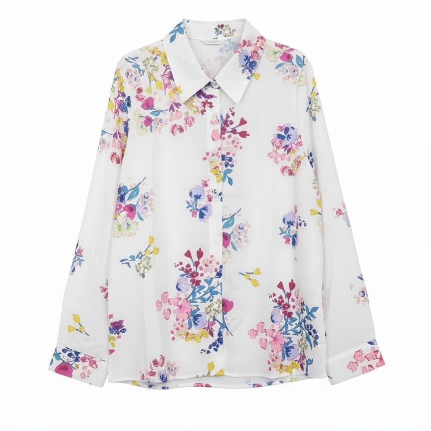 2026 Women s Loose Floral Print Long Sleeve Shirt – Spring Niche Design XL