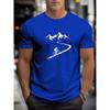 Summer Men's Casual Loose Fashion Cycling Pattern Printing Sports Short-sleeved Round Neck T-shirt Top