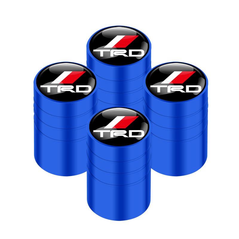 4pcs Car Badges Wheel Tire Valve Stem Caps Covers For Toyota TRD GR Sport Rav4 Corolla C-HR Yaris Hilux Crown Prius Auris