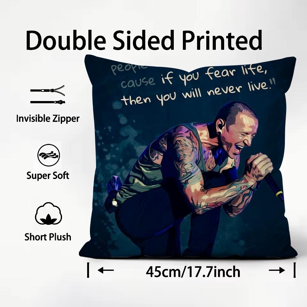 Singer C-Chester Benningtons Cushion Cover Comfortable Reversible Pillow Cover Ideal For Car Sofa Bedroom & Beyond