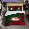 South Sydney Rabbitohs Modello Microfibra Set Biancheria da Letto 3 Pezzi Decorazione Copripiumino per Camera da Letto Uso Domestico