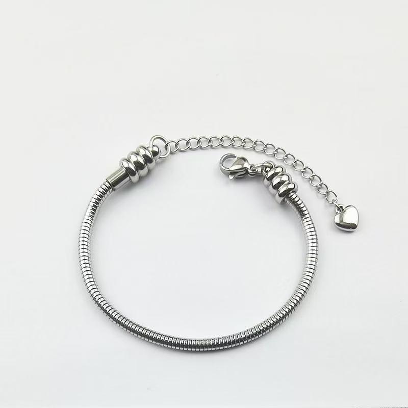DIY Stainless Steel Snake Chain Bracelet - Family Series, Waterproof & Non-Fading.