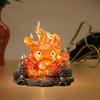 Tegneserie Flame Nattlys Hjerte Flamme Bordlampe Barn Soverom Nattbord LED Barnehage Lys Skrivebordsdekorasjon Julegave