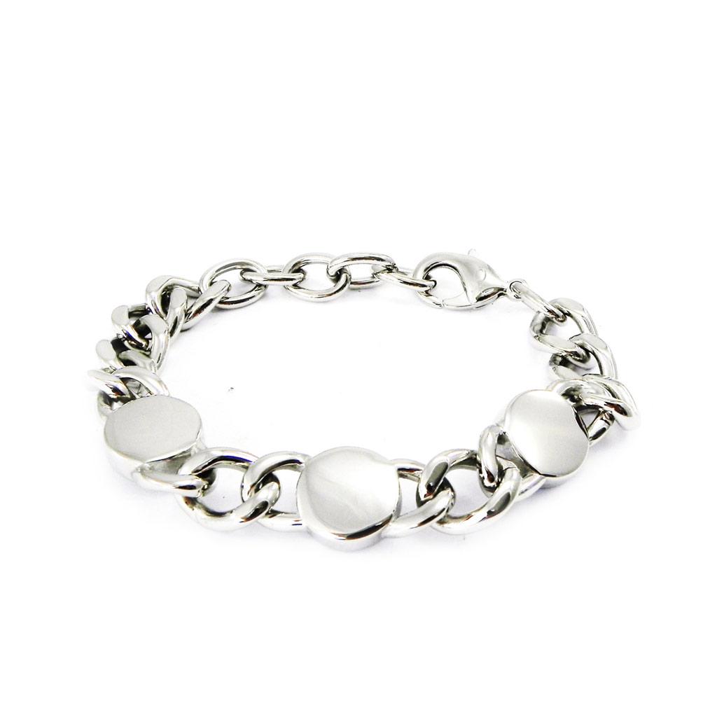 Altesse [I2872] - Silver Blue 'Calypso' Steel Bracelet