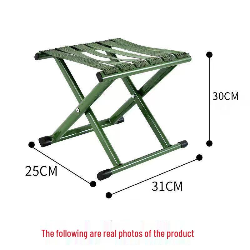 Durable Portable Folding Stool with Backrest – Ideal for Home, Outdoor, Fishing, and Travel