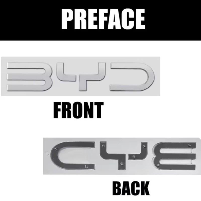 Car Front Hood Bonnet Rear Trunk Emblem Cover Sticker Auto Styling For BYD Atto Yuan Plus Song Plus Seal Seagull Dolphin Sealion
