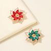 Flower Brooch Pin for Women, Rhinestones Inlaid Brooch Pin for Dress, Coat, Shawl Gift for Mother, Wedding
