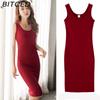 BITCED Women Fashion Round Neck Sexy Sleeveless Mini Dress Fashion Dress
