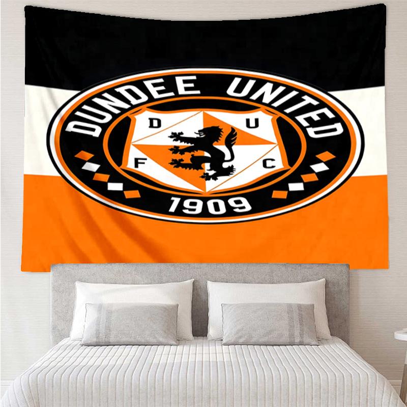 1PC Dundee United Crest Printed Tapestry Room Decoration Wall Hanging for Living Room Bedroom, dormitory, Birthday and Christmas gifts