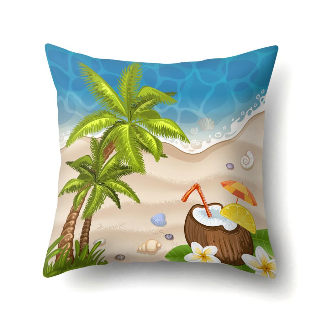 Office Pillow Pillow Cover Beach Wave Waist Pillow Creative Home Sofa Pillow Cover Premium Durable Quality Useful