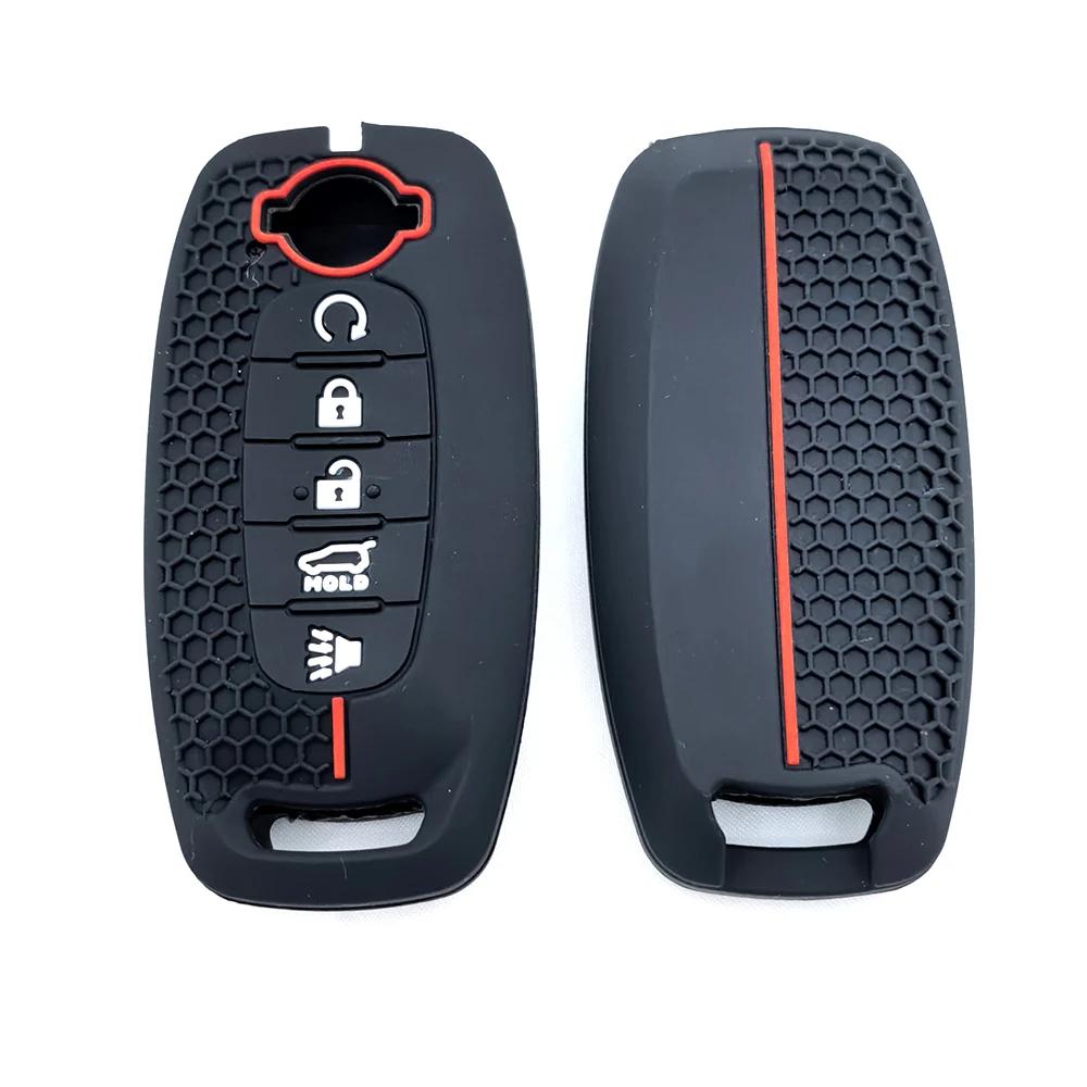 For Nissan Rouge Kicks Pathfinder J12 Ariya Altima Rogue Qashqai Bluebird Sylphy 5 Buttons New Style Soft Silicone Car Key Case