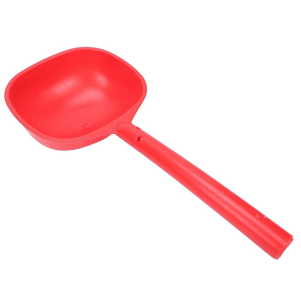 Long Handle Water Ladle Large Diameter Plastic Watering Spoon for Kitchen Bathroom Garden Farm Red