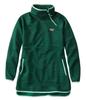 LL Bean Airlite Knit Asymmetric US Size Emerald Spruce Heather 1000117979 Women's Quarter-Zip Tunic, Fit, Regular, Small, Green,