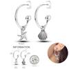 Fashion 925 Silver Luminous Shell Earrings For Women Pave CZ Heart Shape Star Moon Hoop Earrings Engagement Wedding Jewelry