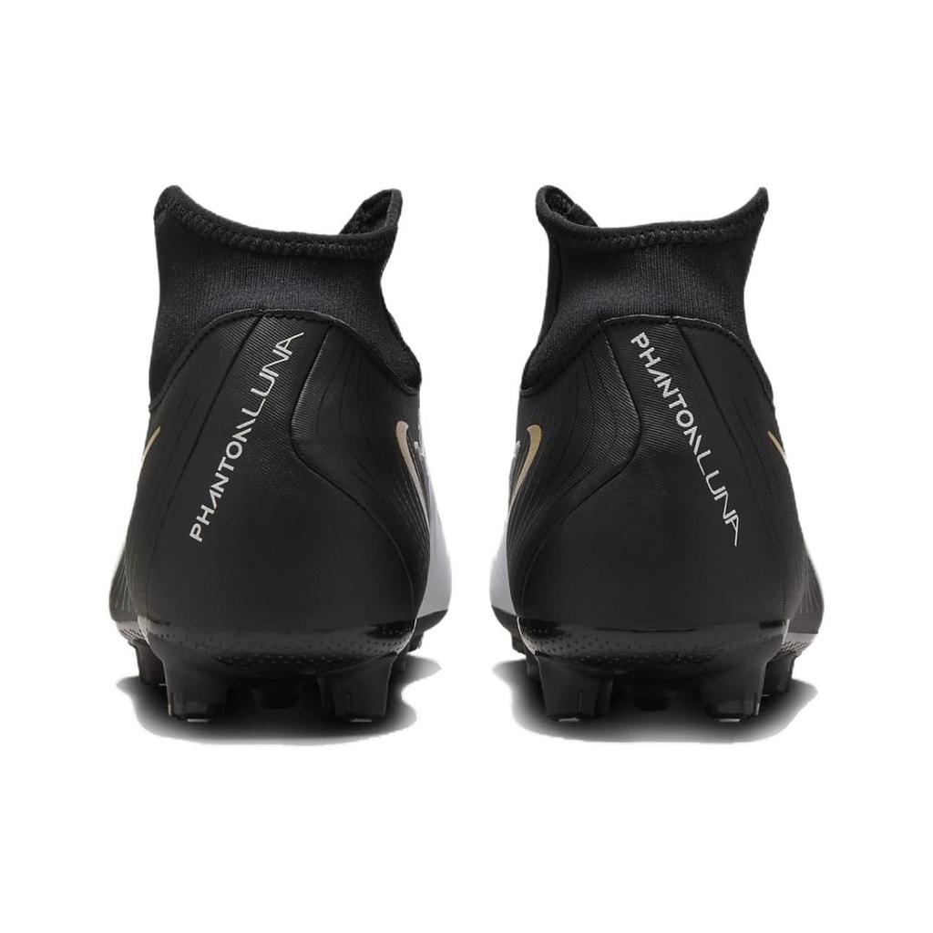 Nike Phantom Luna 2 Lace HG (Rubber Short Studs) Shock Absorbing Durable Soccer Shoes Unisex Soccer Shoes Black White FJ2570-100