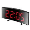Curved LED Mirror Alarm Clock with Thermometer for Students
